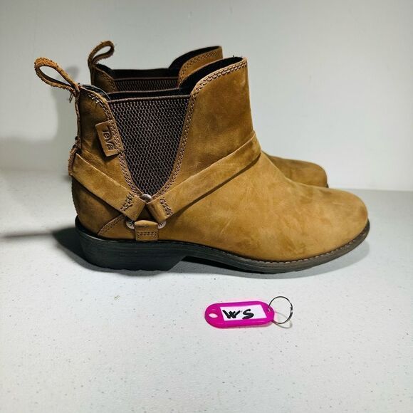 Shoes - Teva Boots Women’s 7 La Vina Dos Chelsea Casual Ankle Leather Tan